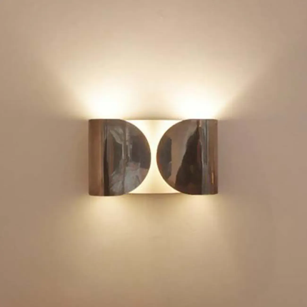 Contemporary Metal 2-Light Curved Wall Sconce Image - 12