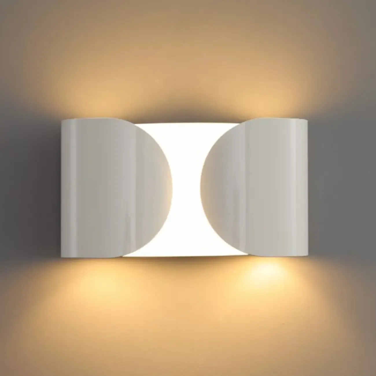 Contemporary Metal 2-Light Curved Wall Sconce Image - 16