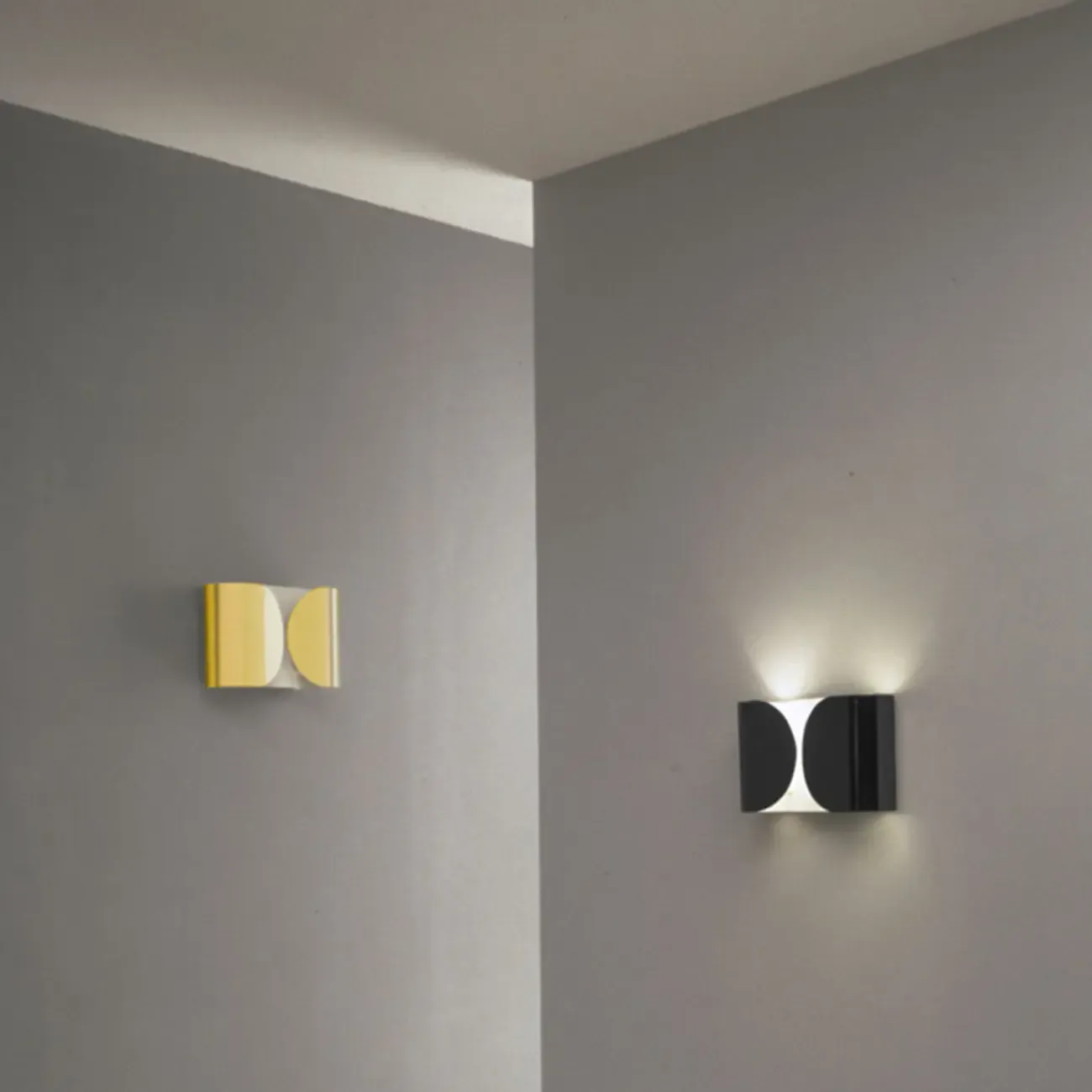 Contemporary Metal 2-Light Curved Wall Sconce Image - 5