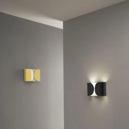 Contemporary Metal 2-Light Curved Wall Sconce Image - 5