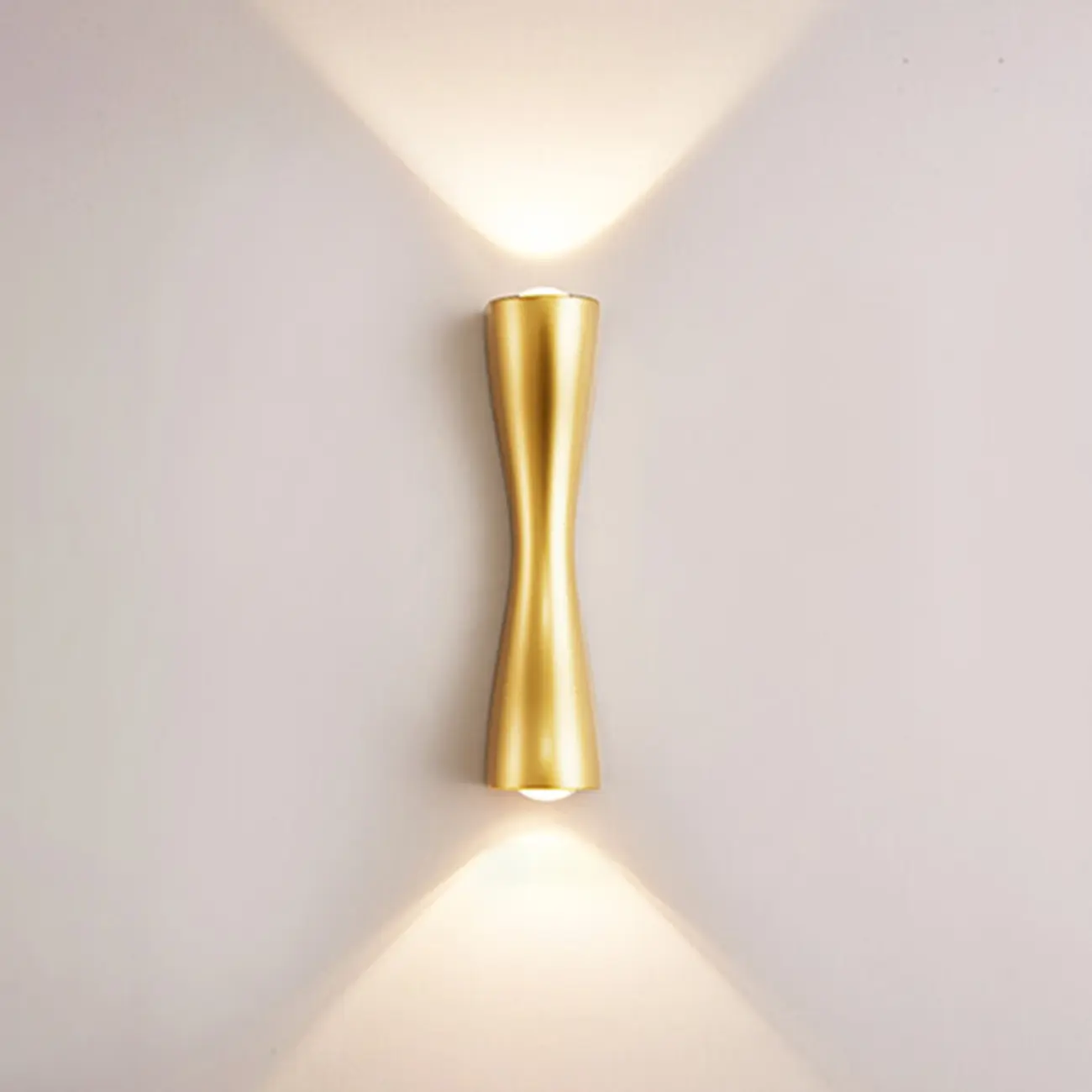 Modern 2-Light Black and Gold Curved Wall Sconce Image - 12 | homeyfad