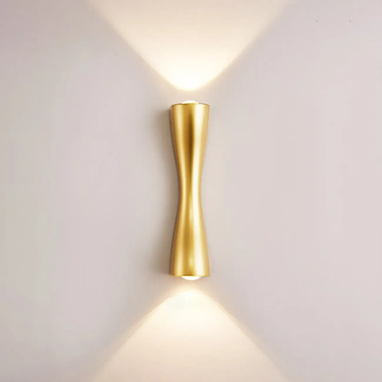 Modern 2-Light Black and Gold Curved Wall Sconce Image - 12