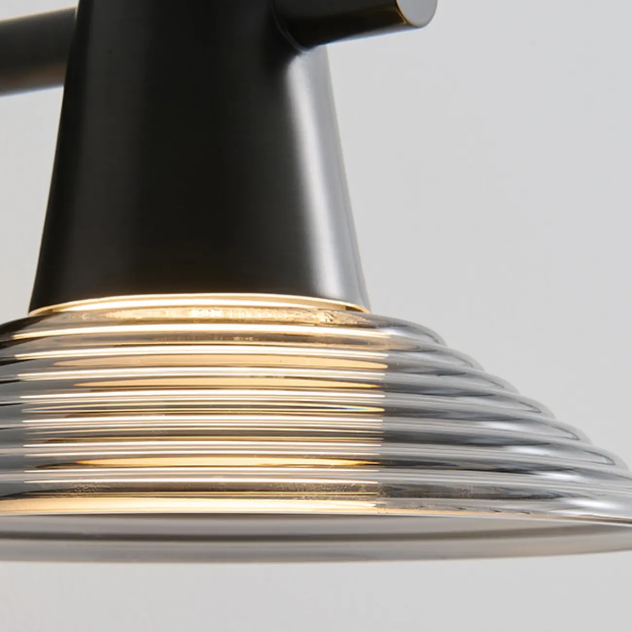 Minimalist Whorl Glass Cone Shade Wall Sconce Image - 3 | homeyfad