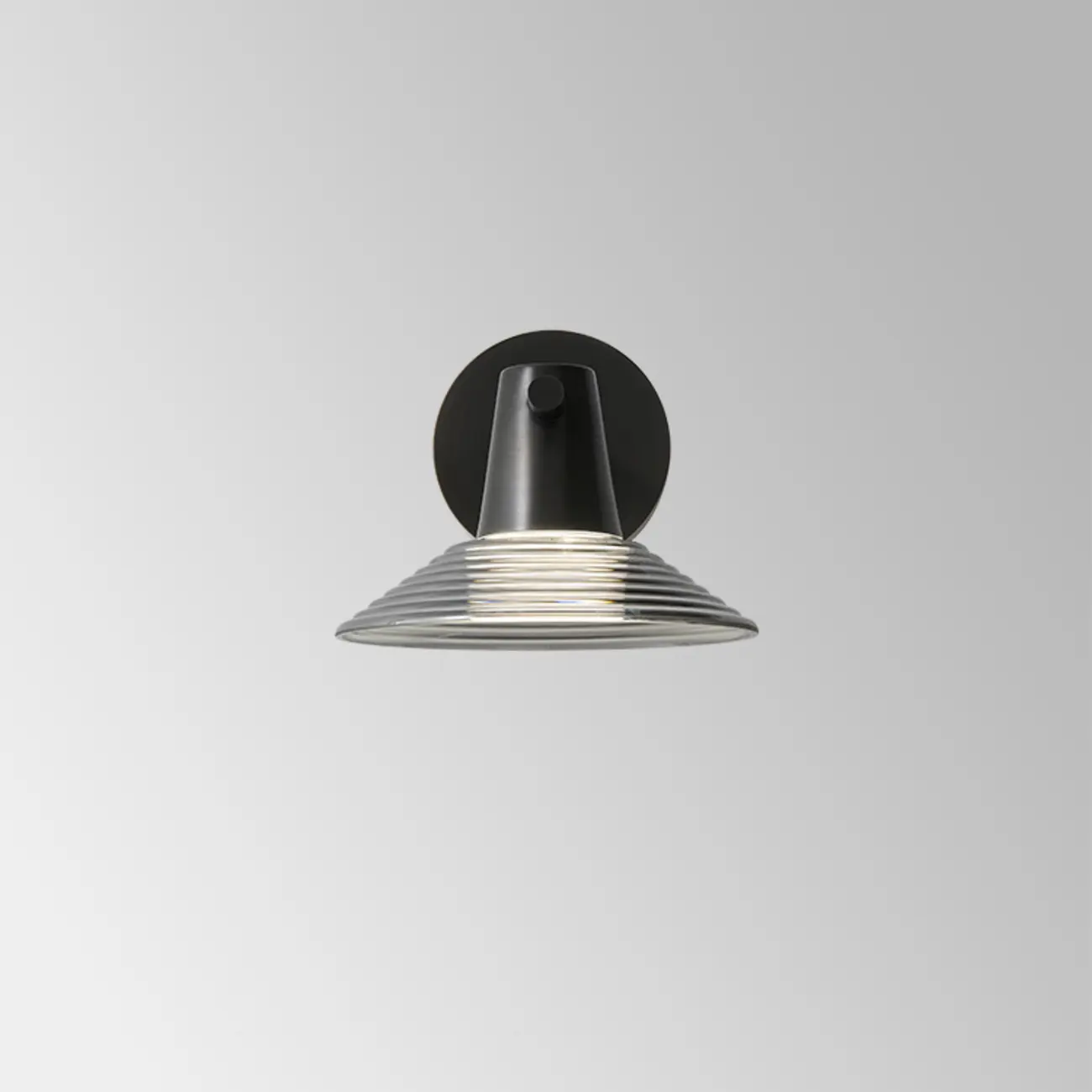 Minimalist Whorl Glass Cone Shade Wall Sconce Image - 8 | homeyfad