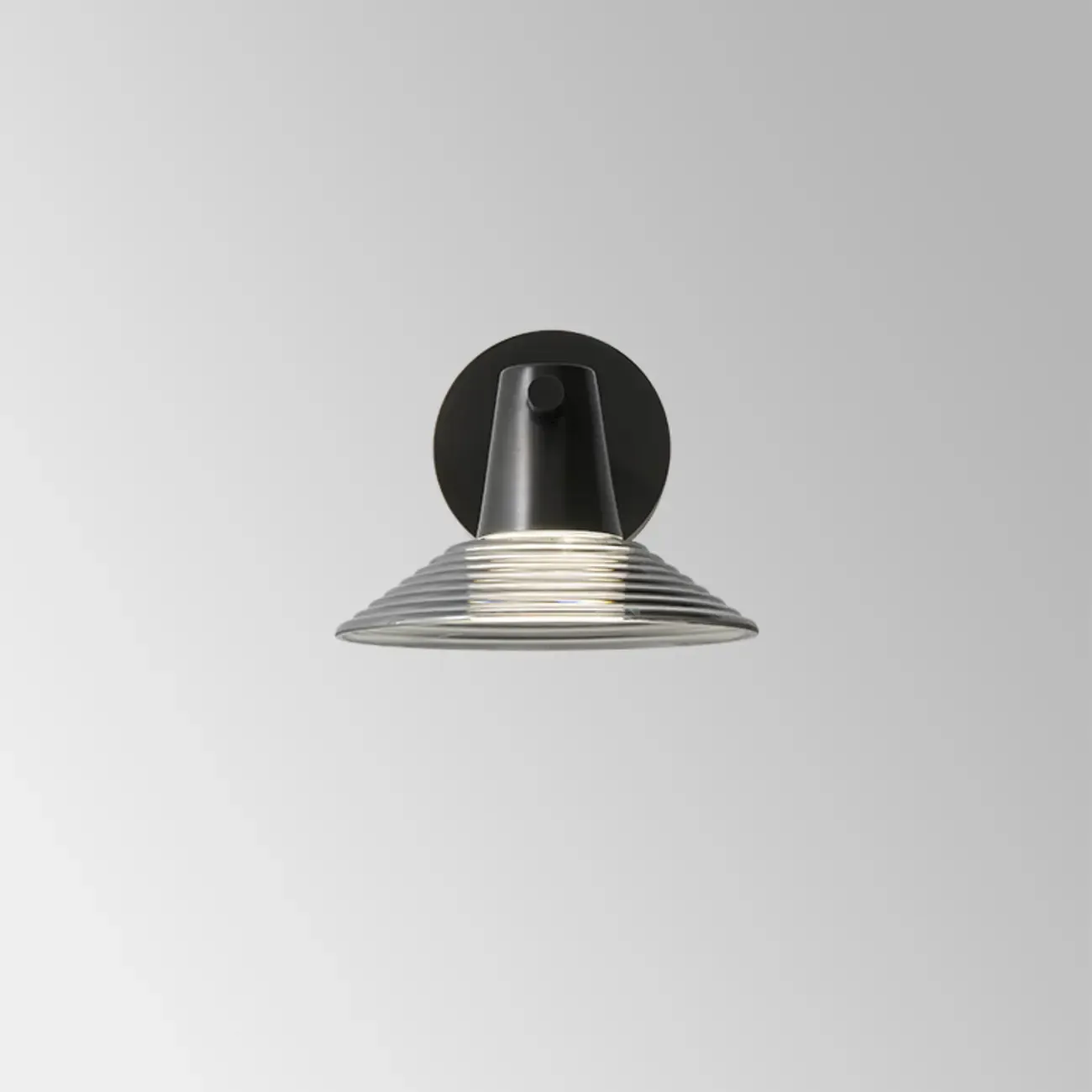 Minimalist Whorl Glass Cone Shade Wall Sconce Image - 8