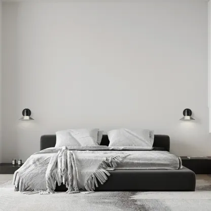 Minimalist Whorl Glass Cone Shade Wall Sconce Image - 5