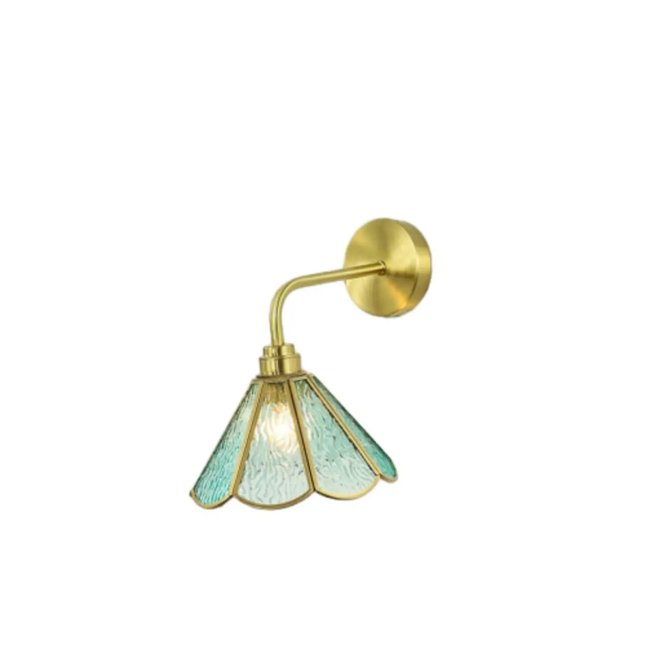 Modern Brass Geometric Glass Wall Light for Living Room Image - 3 | homeyfad