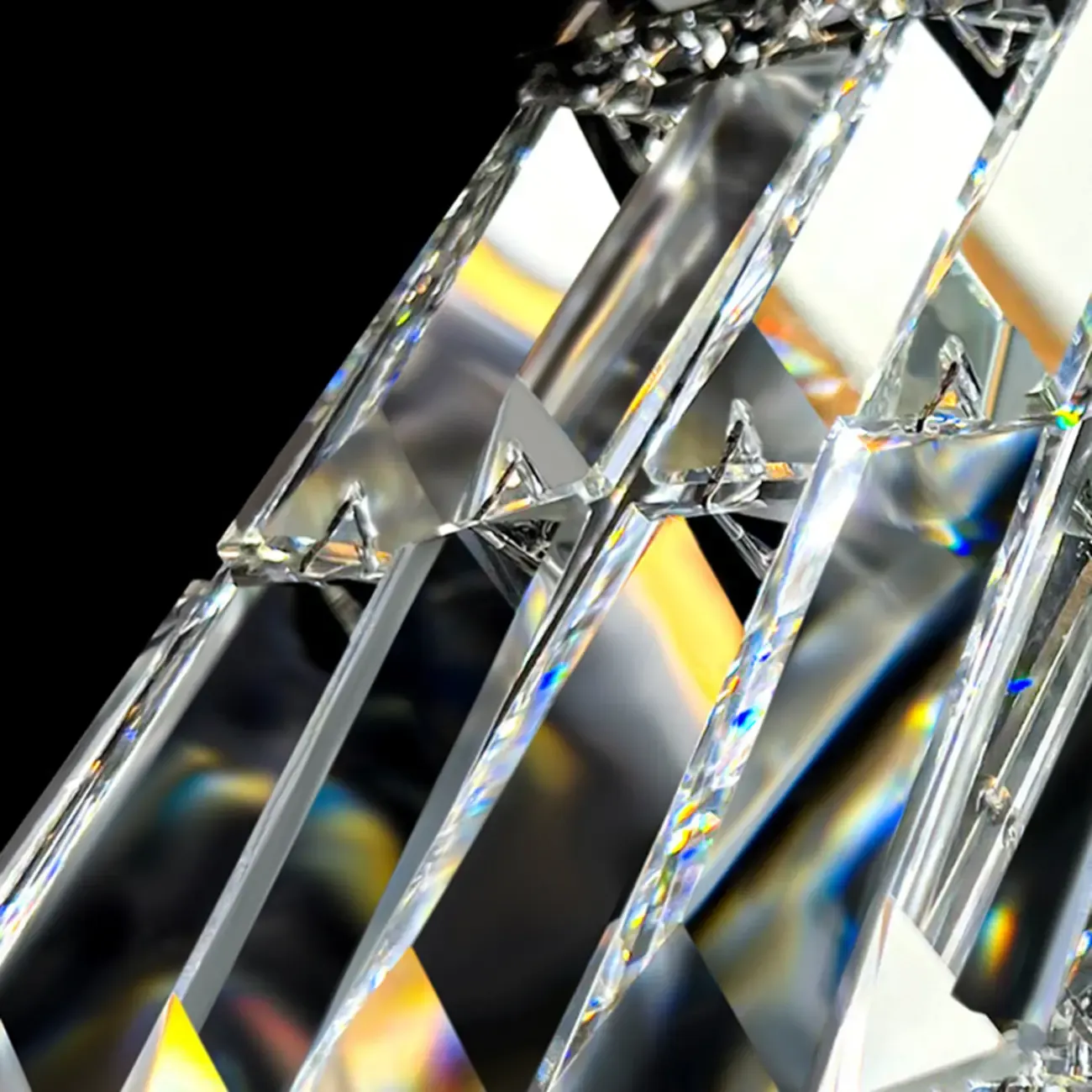 Modern Rectangle 2-Tier Crystal Pendant Light for Kitchen Island Image - 13