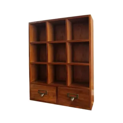 Elegant Freestanding Wooden Display Cabinet with Drawers Image - 6