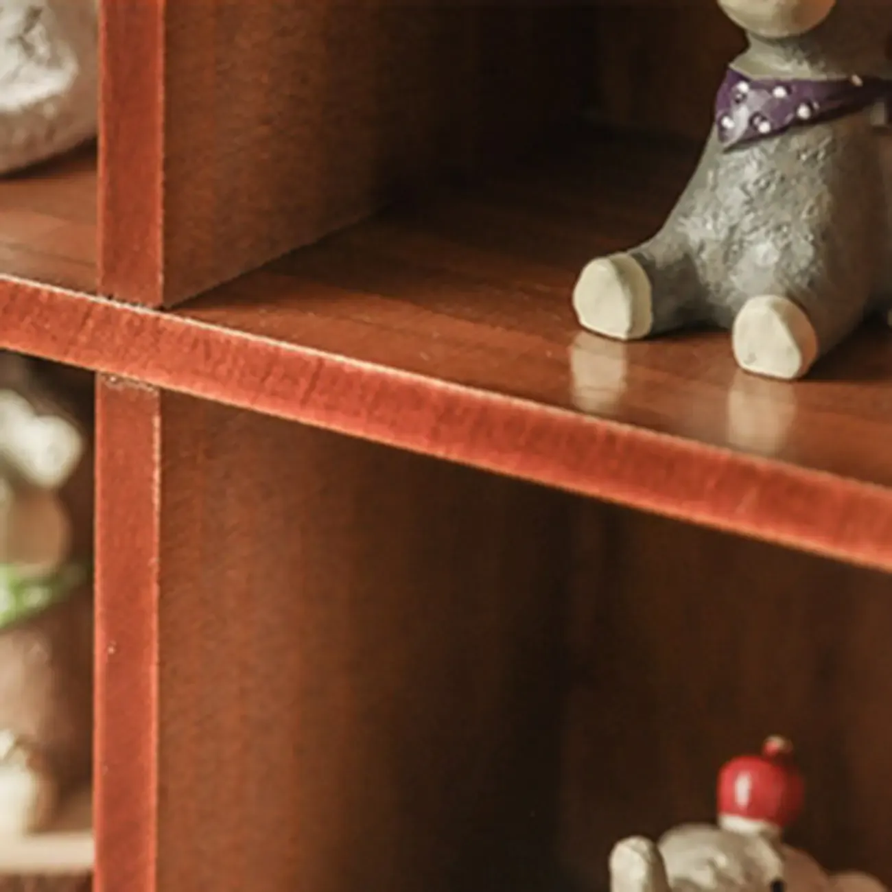 Elegant Freestanding Wooden Display Cabinet with Drawers Image - 8