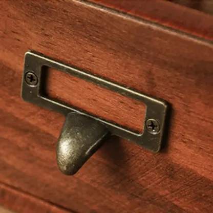 Elegant Freestanding Wooden Display Cabinet with Drawers Image - 10