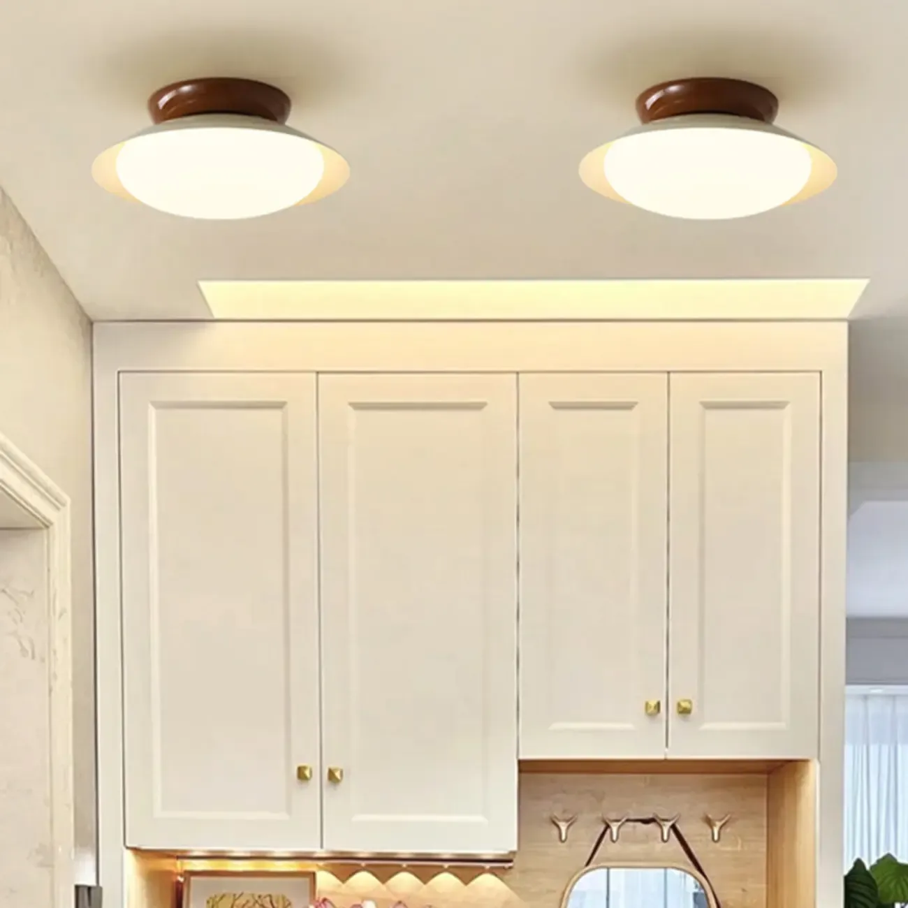 Modern LED Semi Flush Ceiling Light for Living Room Image - 7
