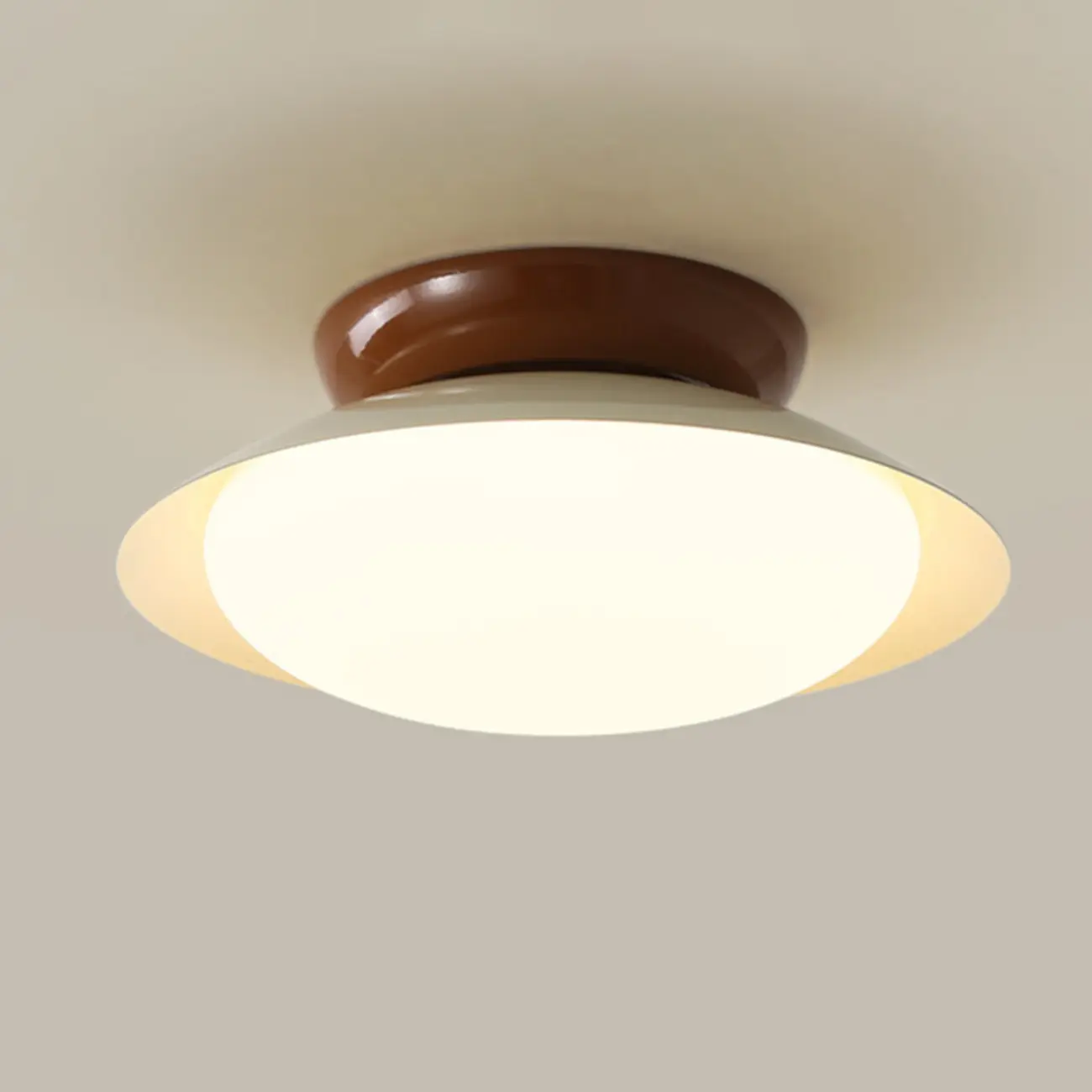 Modern LED Semi Flush Ceiling Light for Living Room Image - 9 | homeyfad