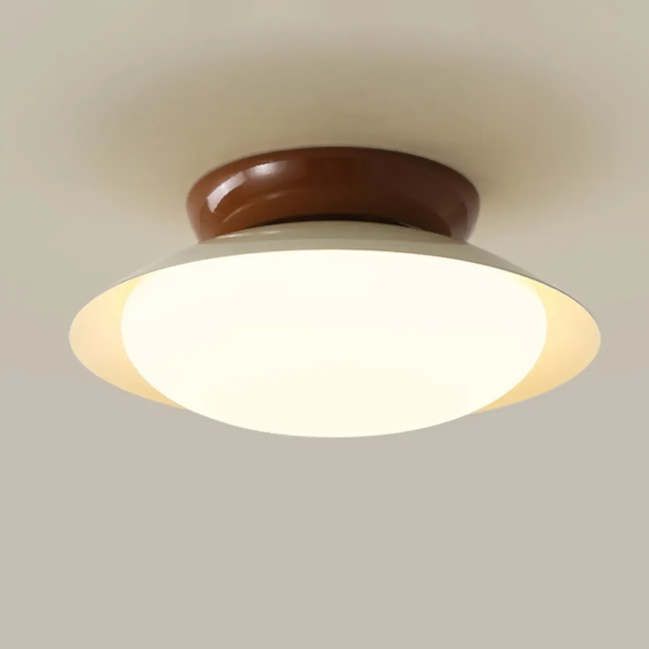 Modern LED Semi Flush Ceiling Light for Living Room Image - 9