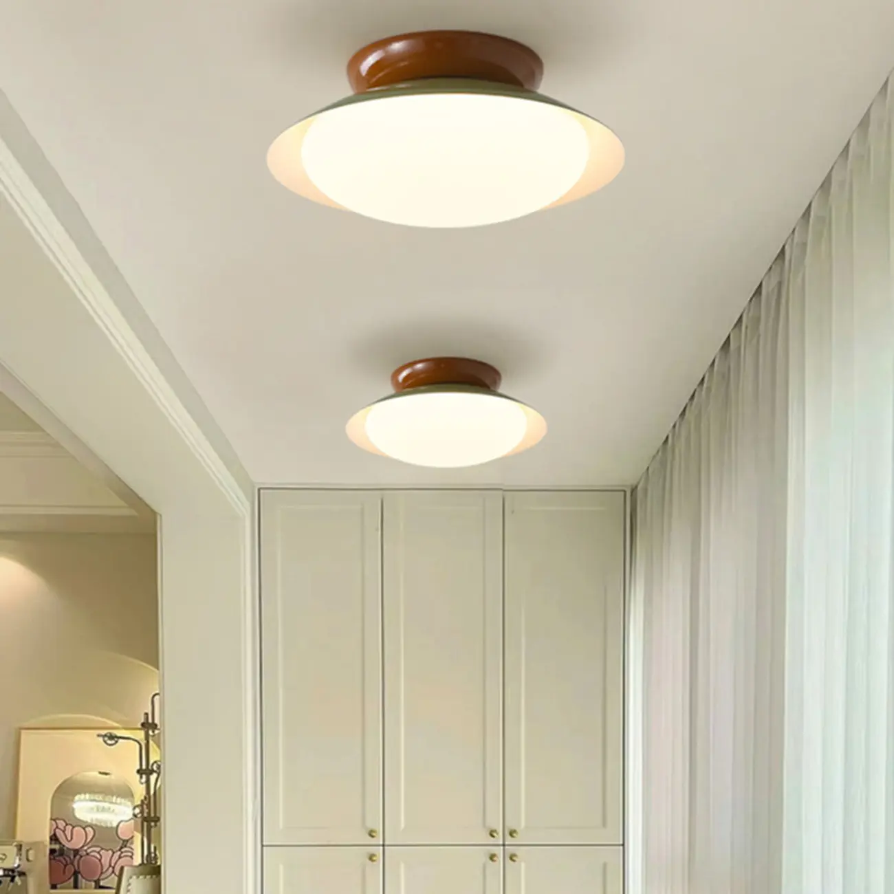 Modern LED Semi Flush Ceiling Light for Living Room Image - 15 | homeyfad