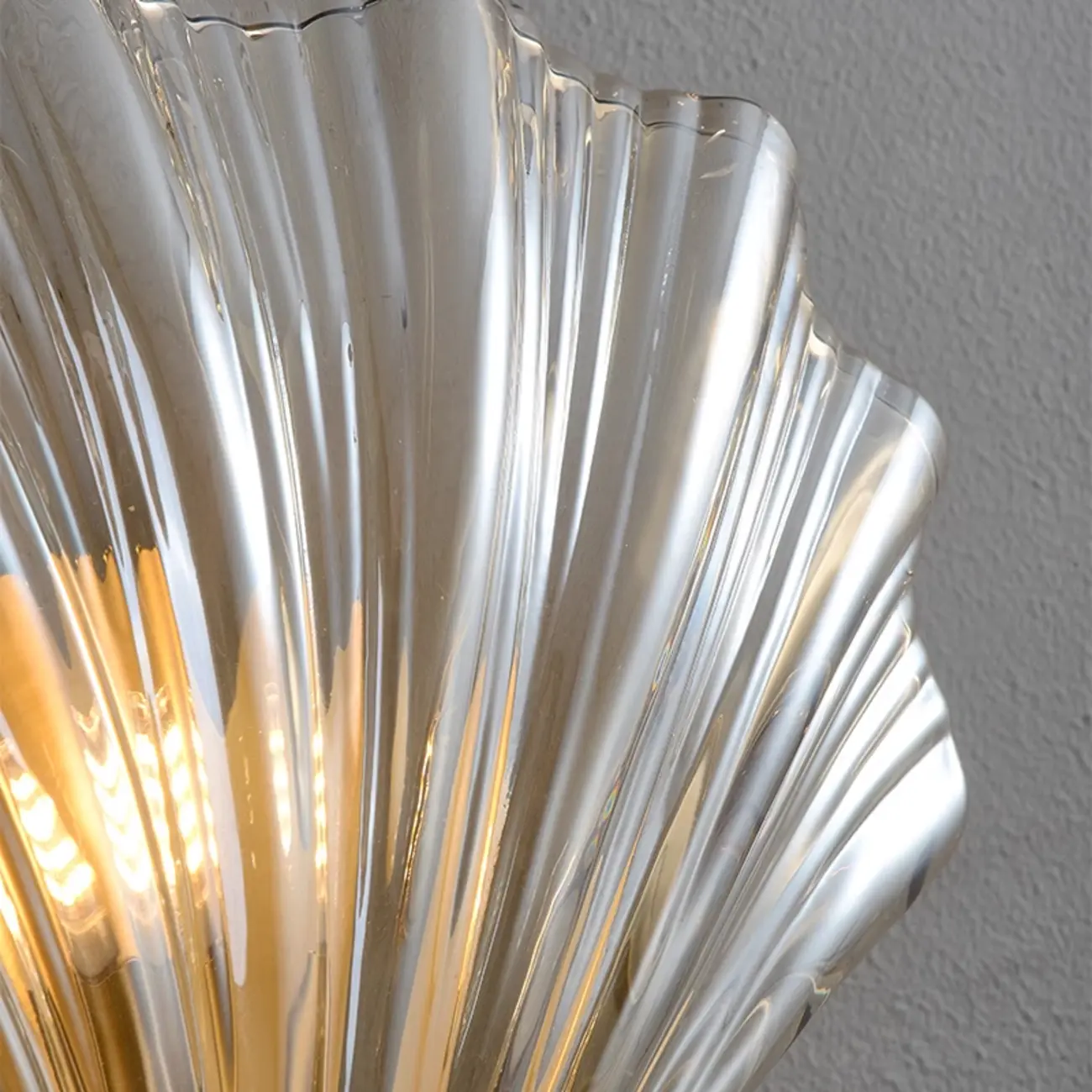 Modern Gold Shell Glass Vanity Wall Light for Bathroom | homeyfad