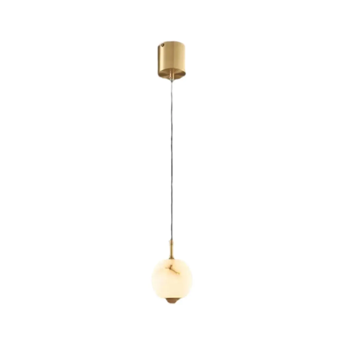 Modern Gold Globe Alabaster Kitchen Pendant Lighting Image - 26