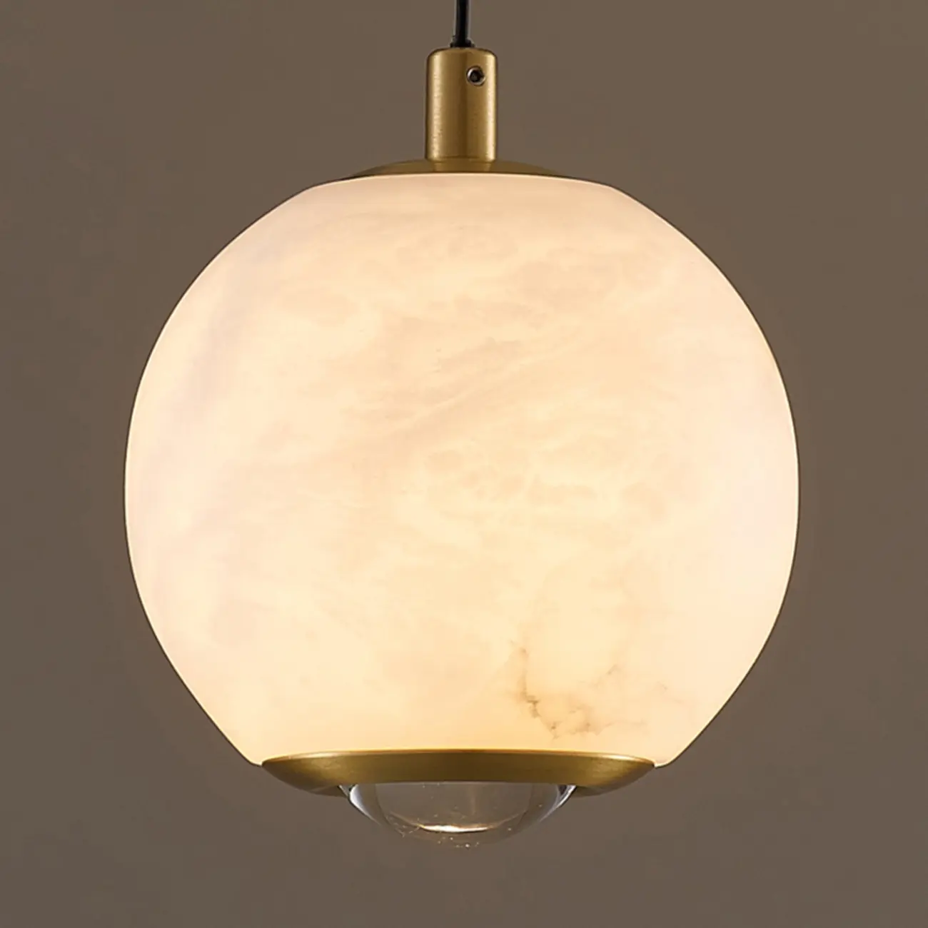 Modern Gold Globe Alabaster Kitchen Pendant Lighting Image - 18 | homeyfad