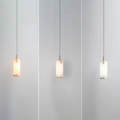 Modern Gold Globe Alabaster Kitchen Pendant Lighting Image - 20