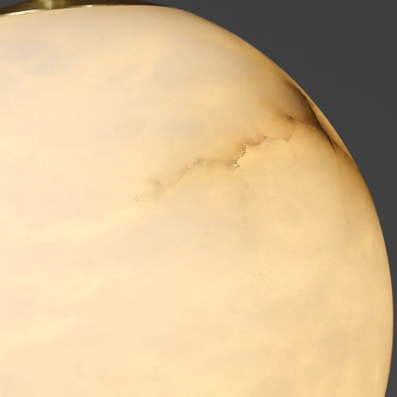 Modern Gold Globe Alabaster Kitchen Pendant Lighting Image - 21