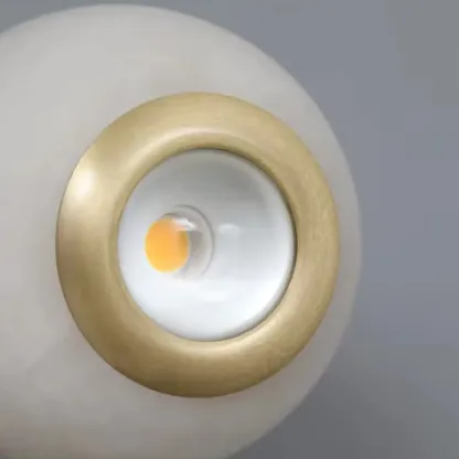 Modern Gold Globe Alabaster Kitchen Pendant Lighting Image - 24