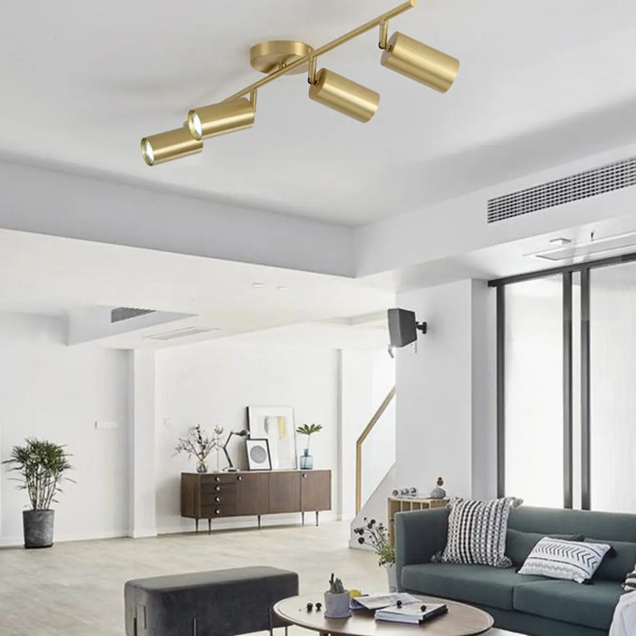 Modern Brass Adjustable Track Lighting | homeyfad