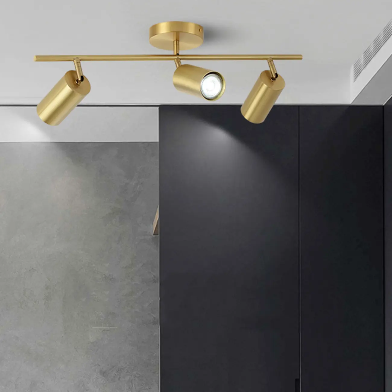 Modern Brass Adjustable Track Lighting | homeyfad