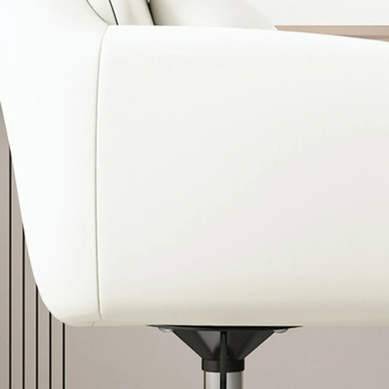 Modern White Grey Leather Swivel Office Chair Image - 7 | homeyfad