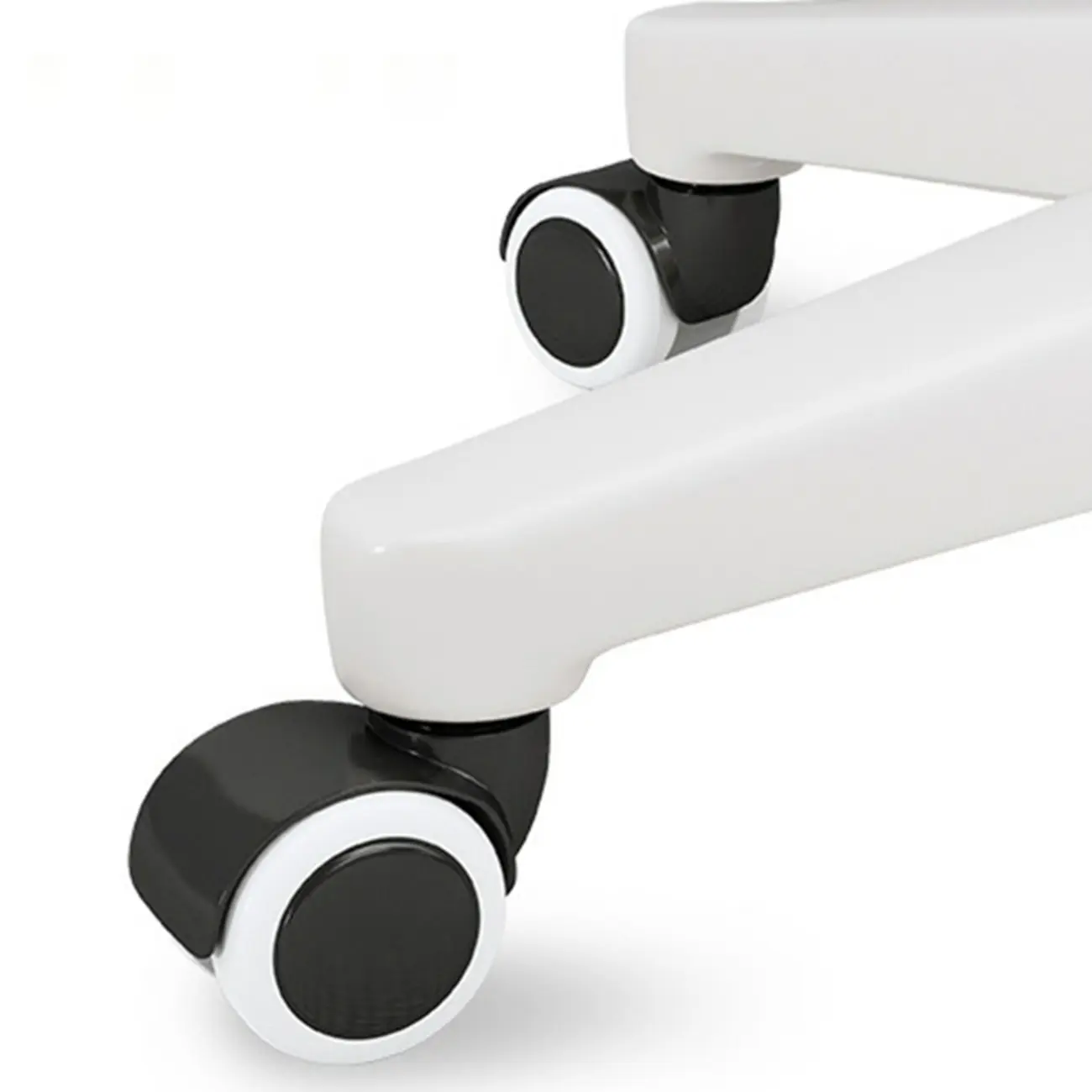 Modern White Grey Leather Swivel Office Chair Image - 10 | homeyfad