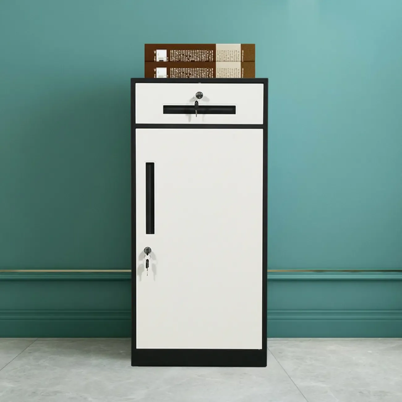 Modern Steel Vertical Filing Cabinet with Key Lock for Office Image - 6