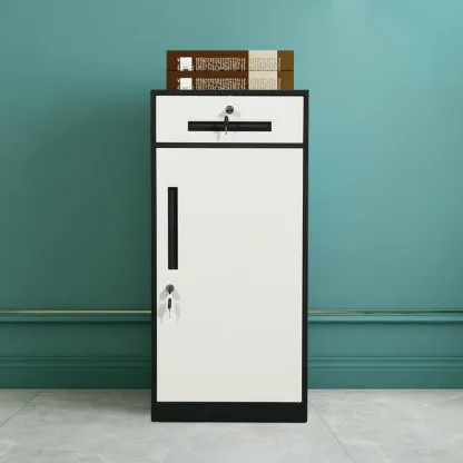 Modern Steel Vertical Filing Cabinet with Key Lock for Office Image - 6