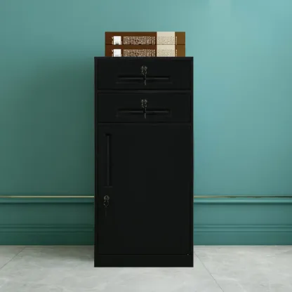 Modern Steel Vertical Filing Cabinet with Key Lock for Office Image - 11