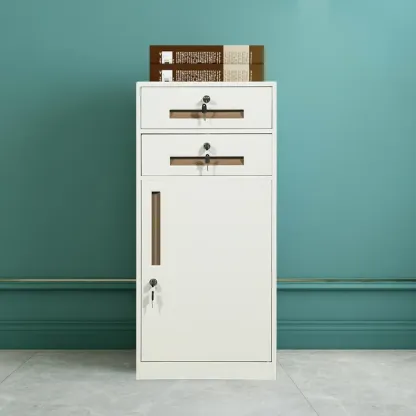 Modern Steel Vertical Filing Cabinet with Key Lock for Office Image - 13