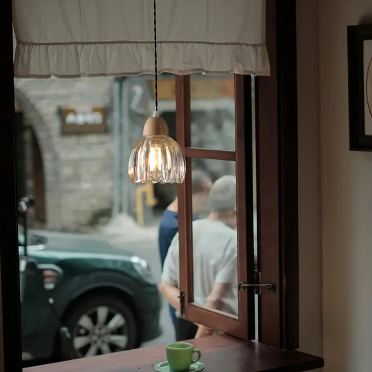 Adjustable Flower Glass Pendant Light Rope for Dinning Areas Image - 2 | homeyfad