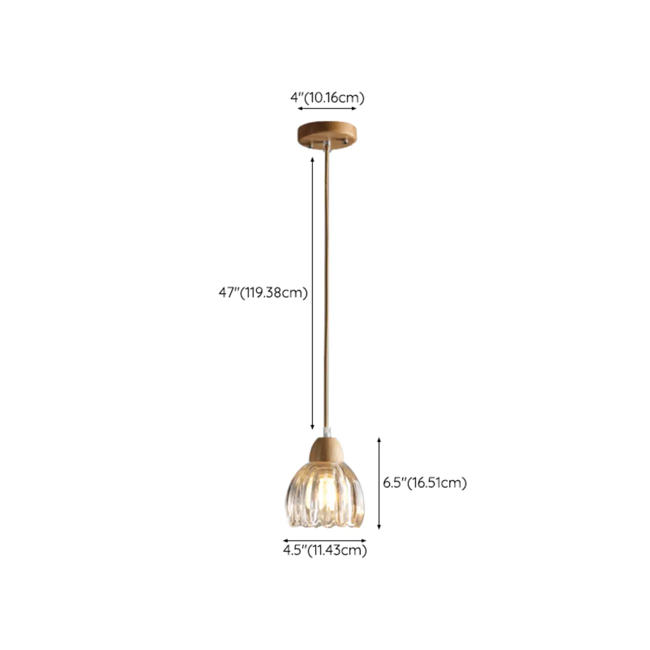 Adjustable Flower Glass Pendant Light Rope for Dinning Areas #size | homeyfad