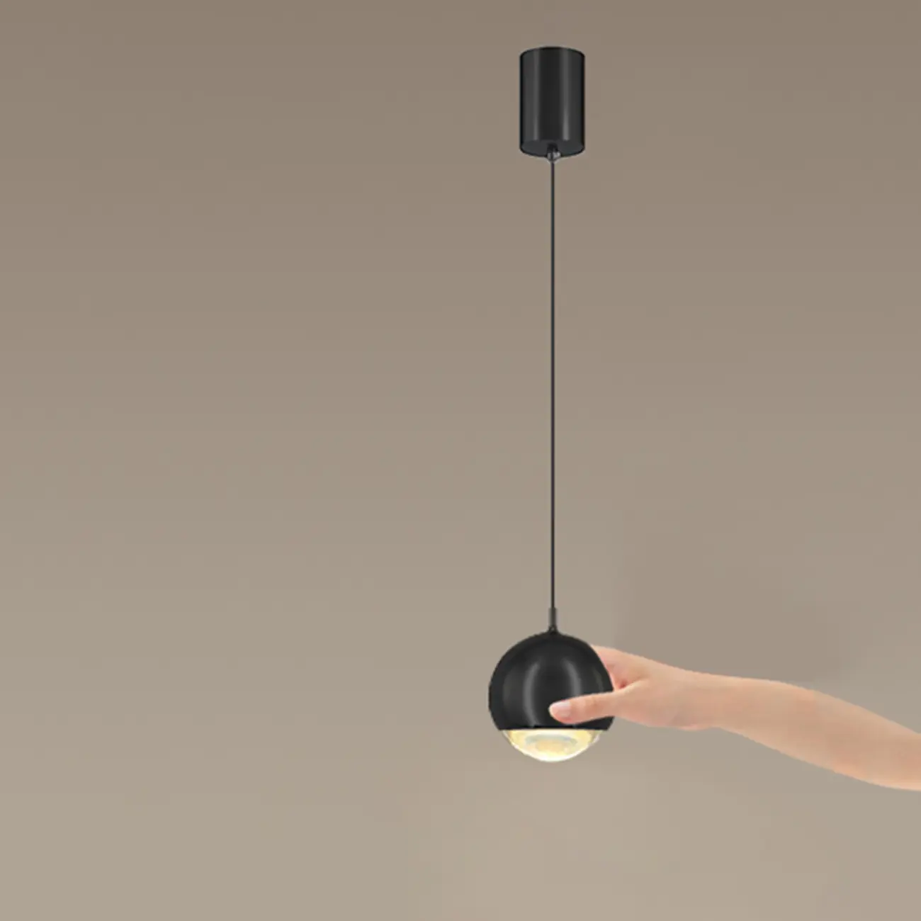 Modern Chrome Metal Globe Pendant Light Warm LED Image - 11 | homeyfad