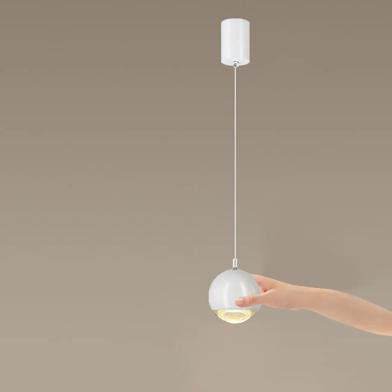 Modern Chrome Metal Globe Pendant Light Warm LED Image - 13 | homeyfad