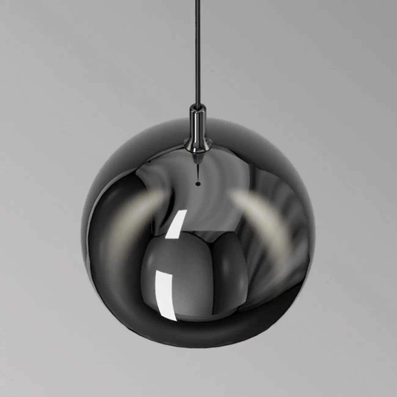 Modern Chrome Metal Globe Pendant Light Warm LED Image - 16 | homeyfad