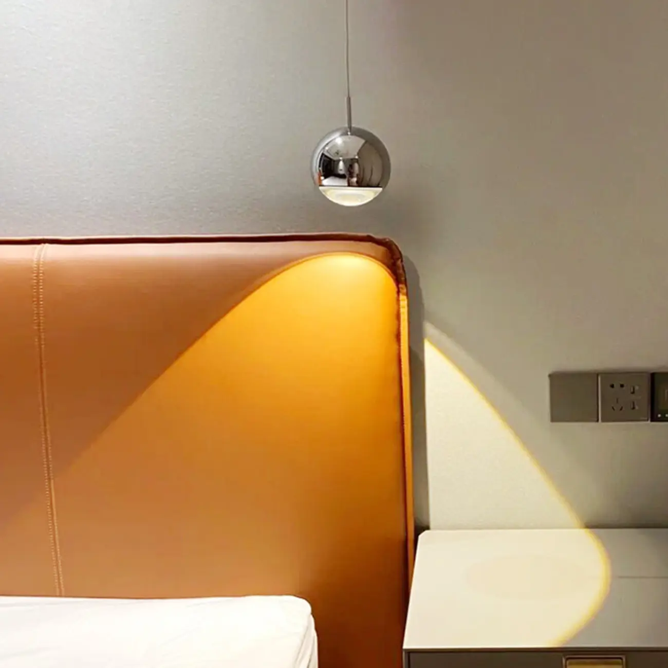 Modern Chrome Metal Globe Pendant Light Warm LED Image - 20 | homeyfad