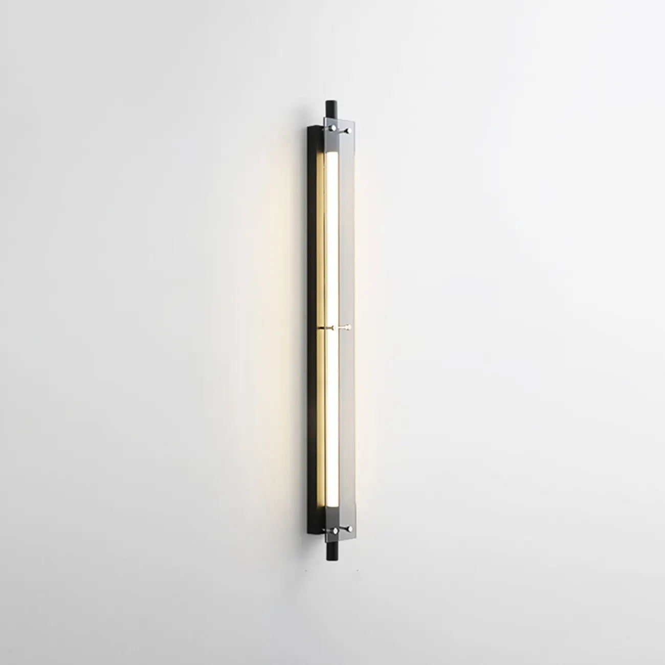 Modern Black Metal Linear Plastic Shade Wall Sconce Image - 9 | homeyfad