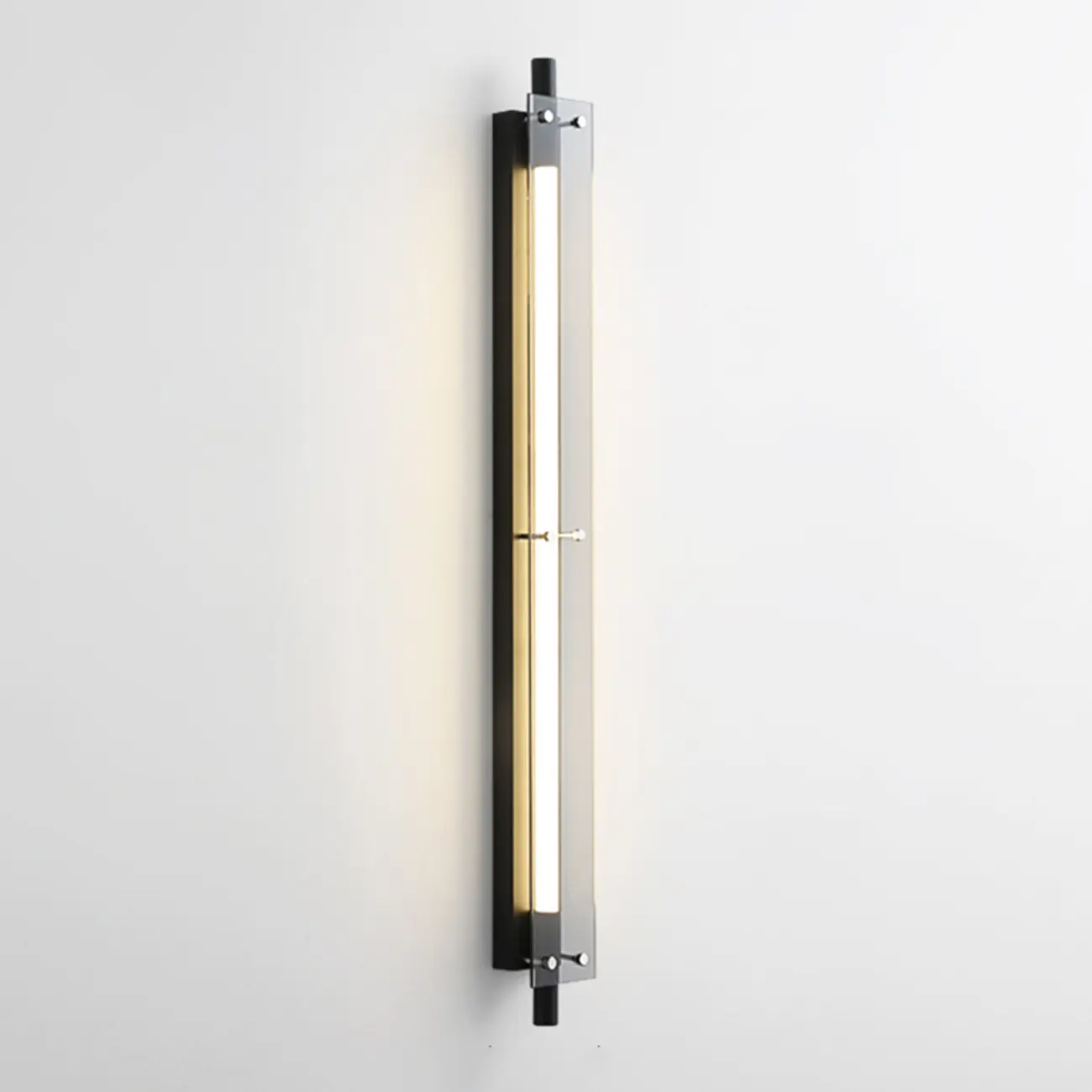 Modern Black Metal Linear Plastic Shade Wall Sconce Image - 11 | homeyfad