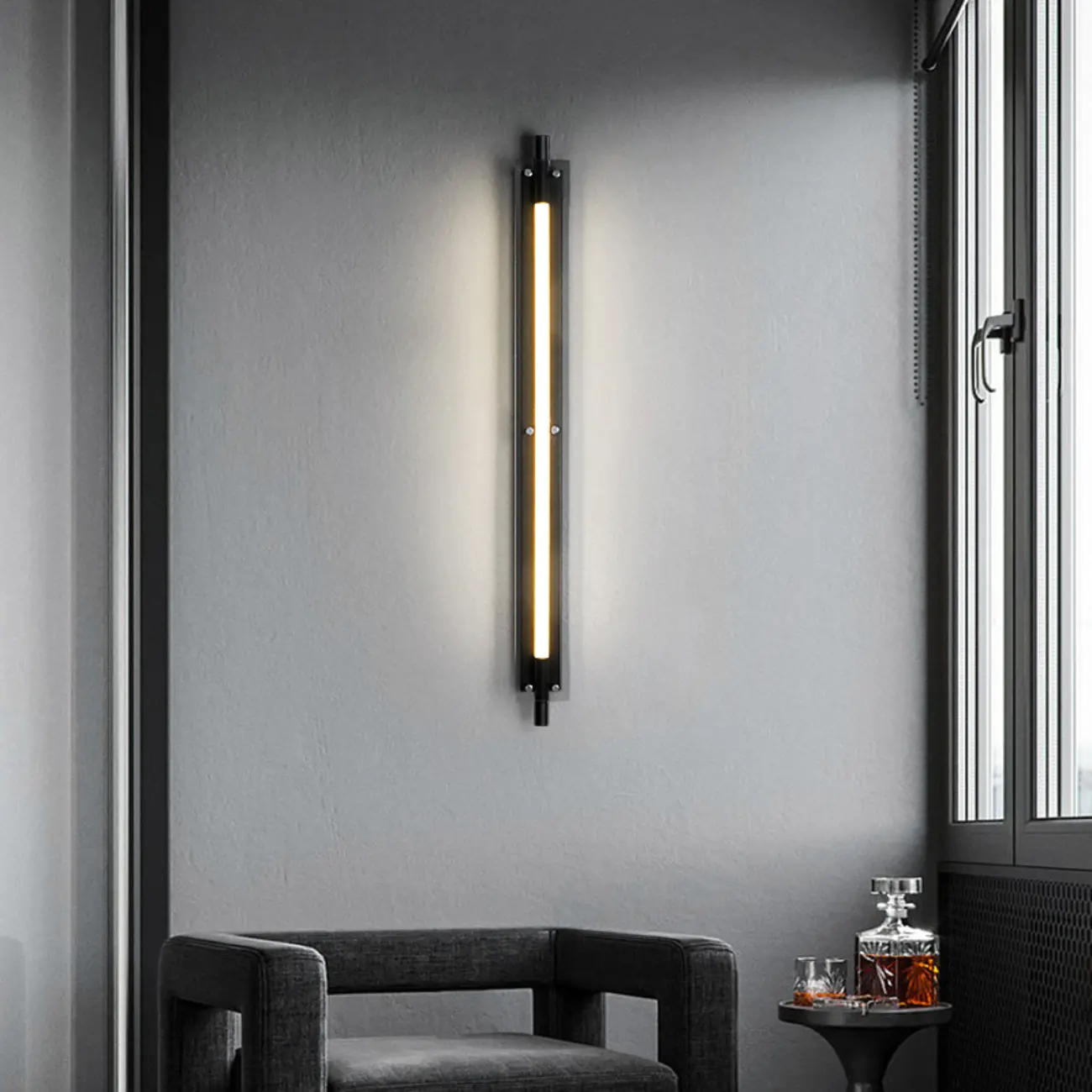 Modern Black Metal Linear Plastic Shade Wall Sconce Image - 4 | homeyfad