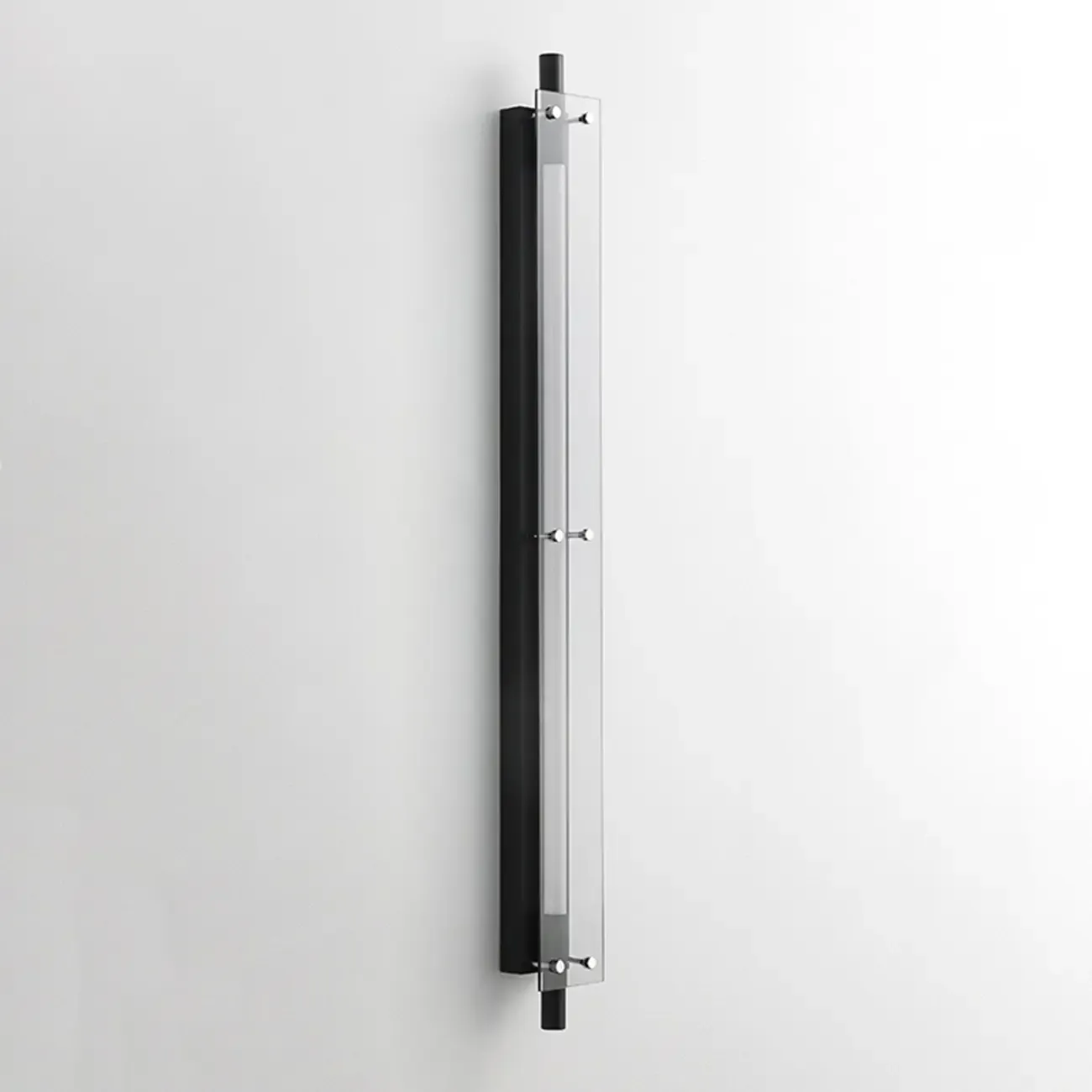 Modern Black Metal Linear Plastic Shade Wall Sconce Image - 13