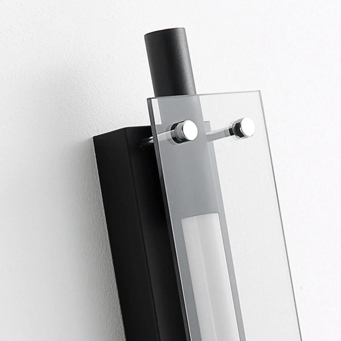 Modern Black Metal Linear Plastic Shade Wall Sconce Image - 16 | homeyfad