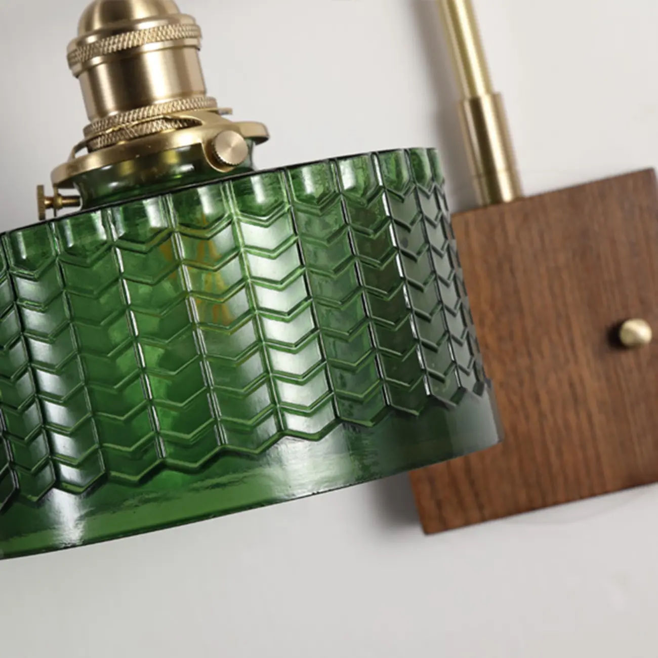 Vintage Glass Wall Light with Wooden Backplate for Home Image - 13 | homeyfad