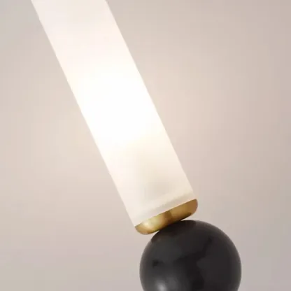 Minimalist Gold Wall Sconce with Sintered Stone Shade Image - 20