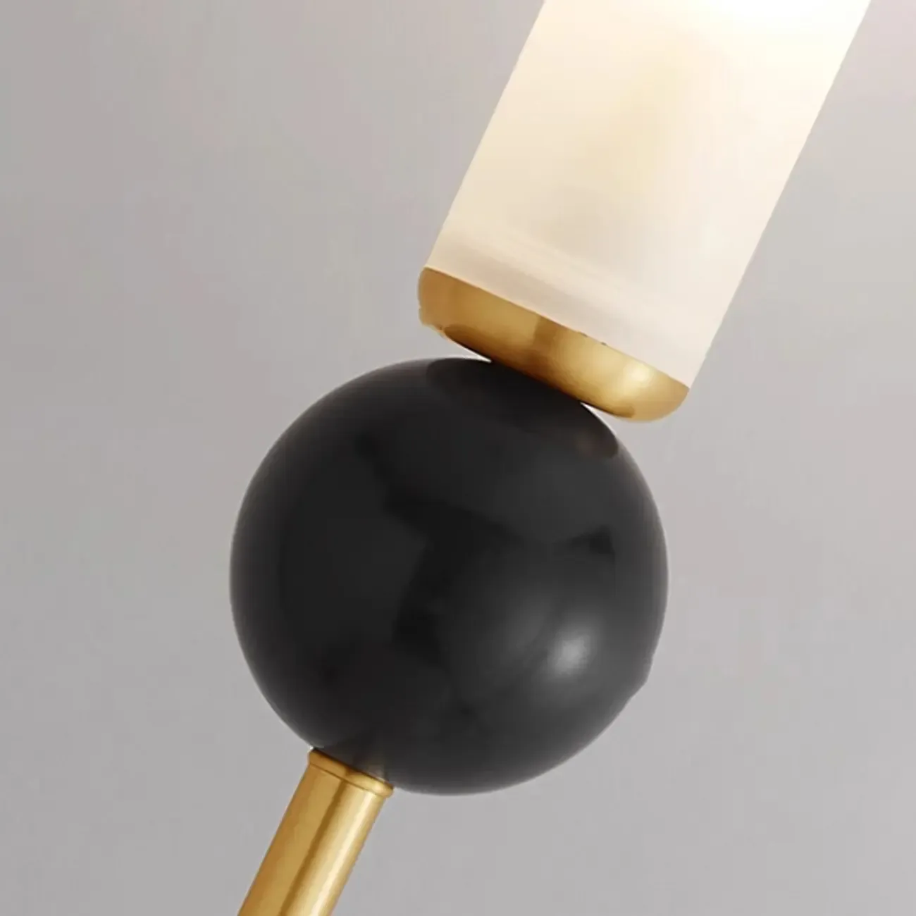 Minimalist Gold Wall Sconce with Sintered Stone Shade Image - 21