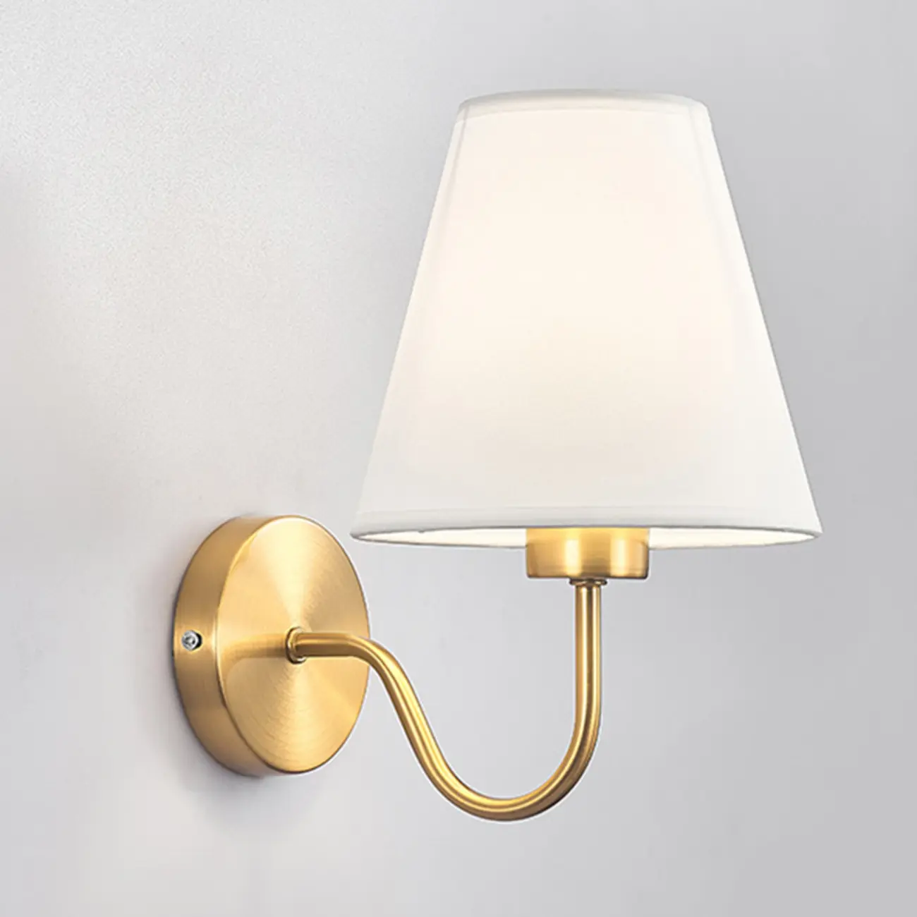 Modern Fabric Shade Wall Light for Bedroom Decor Image - 7 | homeyfad