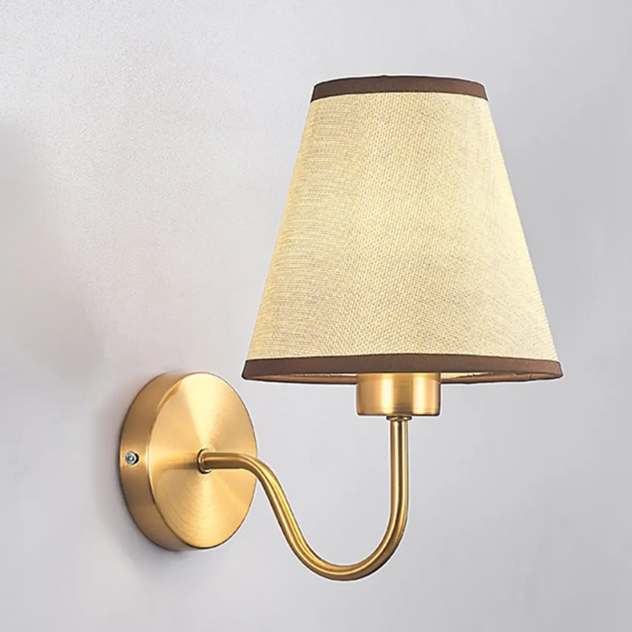 Modern Wall Sconce with Fabric Shade for Bedroom Lighting | HomeyFad