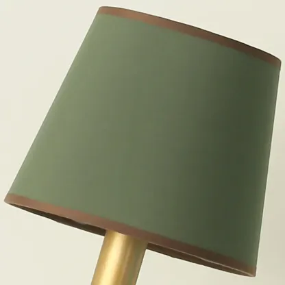 Vintage Brass Fabric Shade Wall Sconce Image - 18